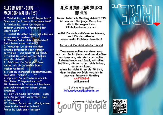 Aktion Young People Flyer Seite 1